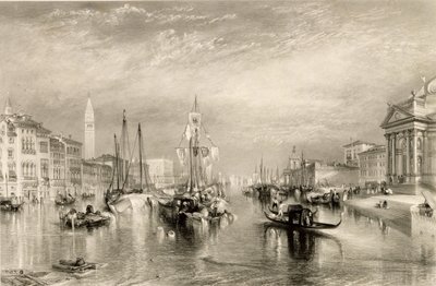 Het Grote Kanaal, Venetië, gegraveerd door William Miller (1796-1882) 1838-52 door Joseph Mallord William Turner